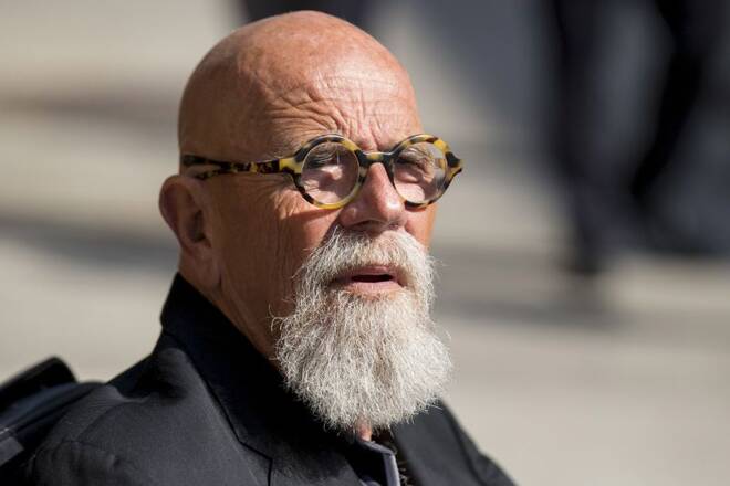 Artist and photographer Chuck Close arrives for "The Late Show with Stephen Colbert" at the Ed Sullivan Theater in Manhattan, New York