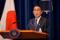 Japan's Prime Minister Fumio Kishida delivers a speech at his official residence in Tokyo
