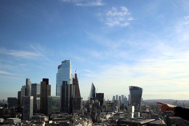 Views of the City of London Financial District