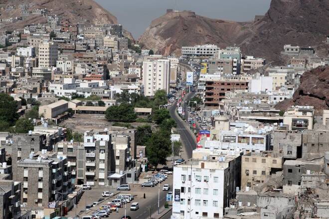 View of the downtown of the port city of Aden