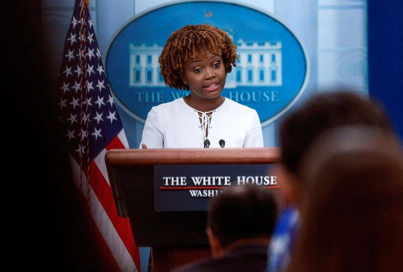 Press Secretary Karine Jean-Pierre holds the daily press briefing at the White House