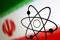 Illustration shows Atom symbol and Iran flag