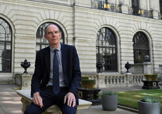 Bank of England Deputy Governor Ramsden speaks with Reuters, at the Bank of England, London