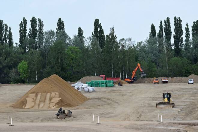 A view shows the construction site of the German carmaker Volkswagen's "Mission SalzGiga", in Salzgitter