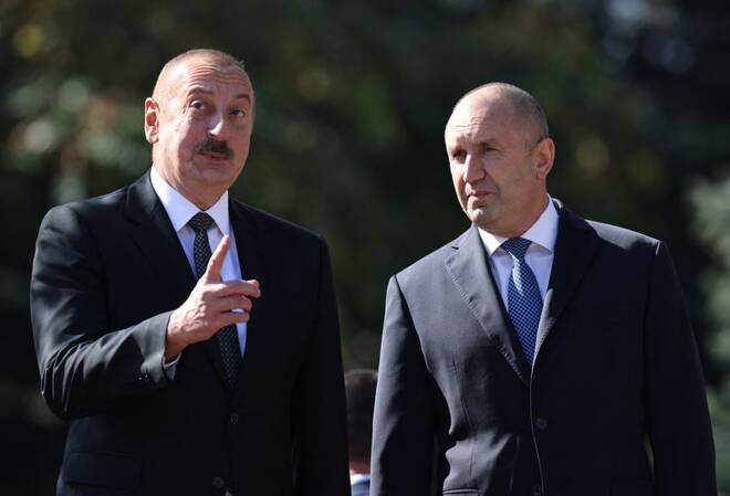 Azeri President Ilham Aliyev meets his Bulgarian counterpart Rumen Radev in Sofia