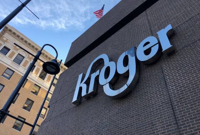 The Kroger supermarket chain's headquarters is shown in Cincinnati