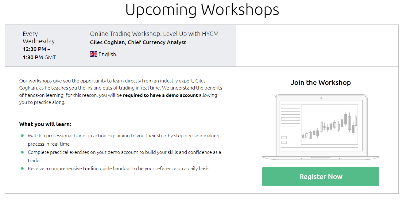 HYCM organizes highly insightful seminars and workshops on a regular basis 