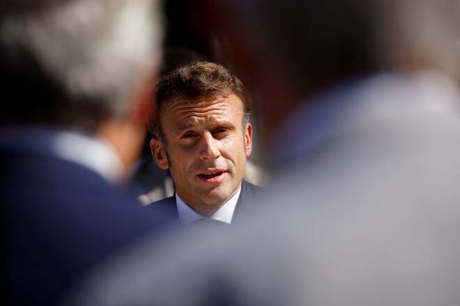 French President Macron visits the Saint-Nazaire offshore wind farm