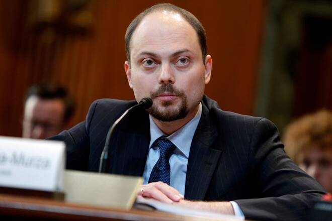 FILE PHOTO - Russian opposition leader Vladimir Kara-Murza, vice chairman of Open Russia, testifies before a Senate Appropriations Subcommittee in Washington