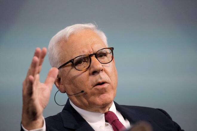 David Rubenstein, Co-Founder and Co-CEO of Carlyle Group, speaks during the Skybridge Capital SALT New York