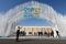A police officer stands in front of the entrance of the Sharm El Sheikh International Convention Centre during the COP27 climate summit in Sharm el-Sheikh