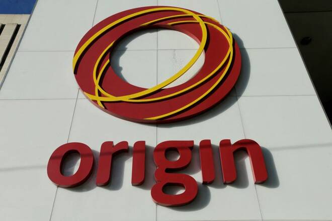 The logo of Australian energy company Origin is pictured in Melbourne