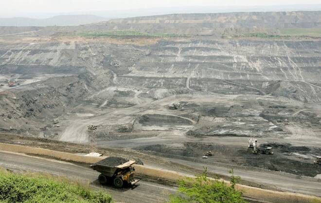 A mining truck transports coal at a mine near Barrancas, Guajira province