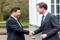 Prime Minister Mark Rutte of the Netherlands welcomes China's President Xi Jinping on the second day of his state visit, at The Hague