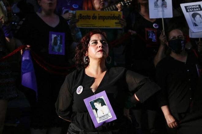Protest to mark the International Day for the Elimination of Violence against Women, in Santiago