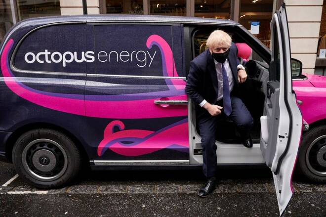 Britain's PM Boris Johnson visits Octopus Energy, in London