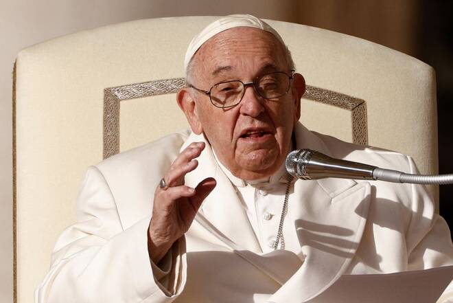 Pope Francis holds the weekly general audience at the Vatican