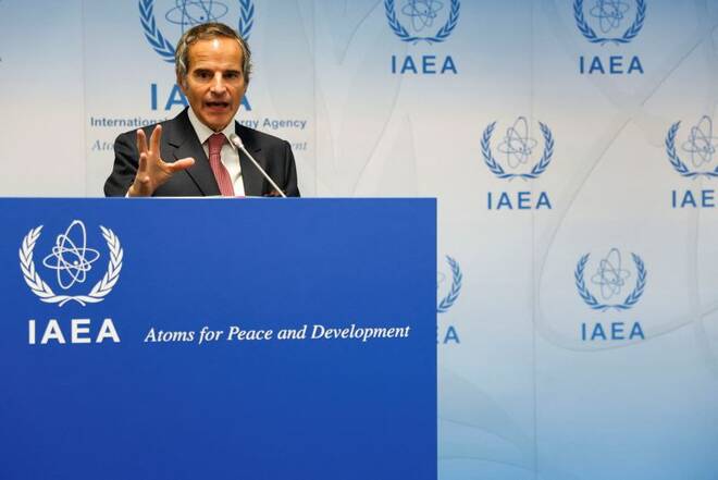 IAEA Director General Rafael Grossi holds a news conference in Vienna