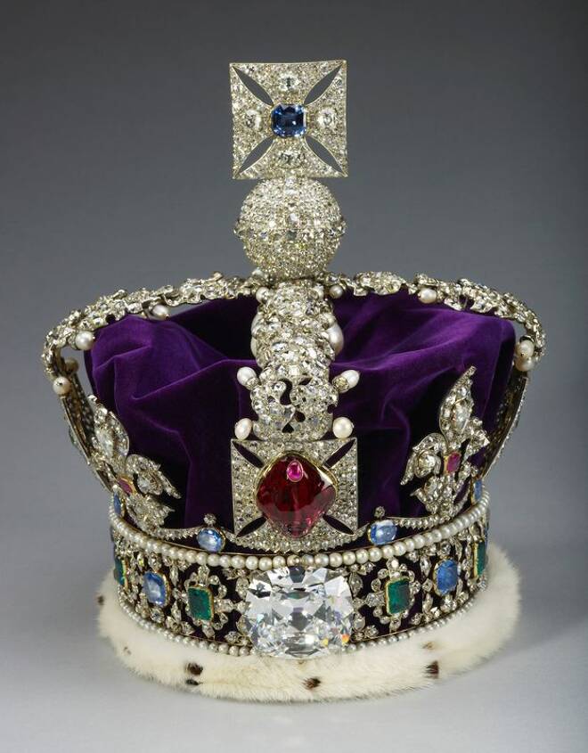 Undated handout photo shows the Imperial State Crown which will be worn by Britain's King Charles on his coronation