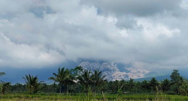 Mount Semeru Volcano eruption