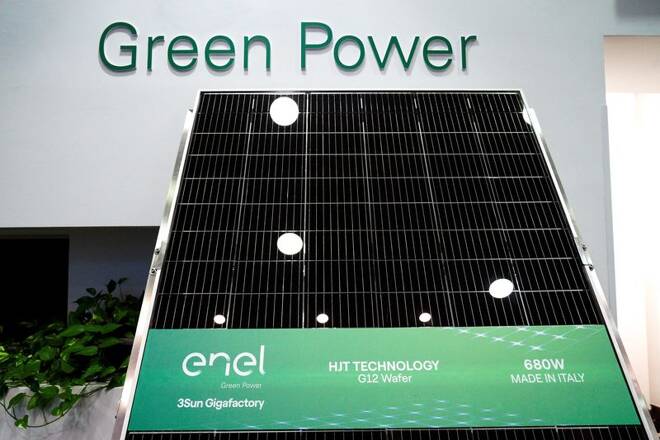 Europe's biggest utility Enel is scaling up a solar panel gigafactory it owns in Sicily to make it Europe's largest maker of bifacial photovoltaic (PV) modules and ward off the risk of dependency on China