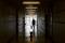 A teacher walks the divided hallways at Hunter's Glen Junior Public School in Scarborough