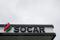 The logo of SOCAR Energy is seen at a company's gas station in Kiev