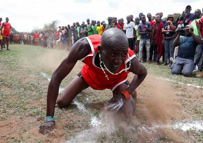 Kenyas' Maasai community resumes "Olympics" rite of passage after pandemic hiatus in Kimana