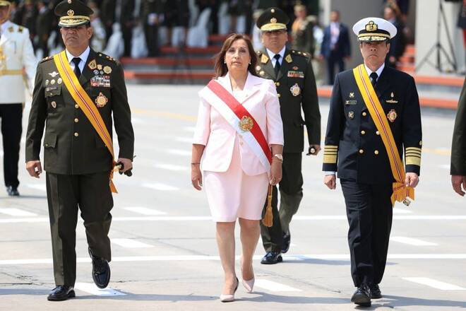 Ceremony to commemorate Day of the Peruvian Army and anniversary of Battle of Ayacucho, in Lima