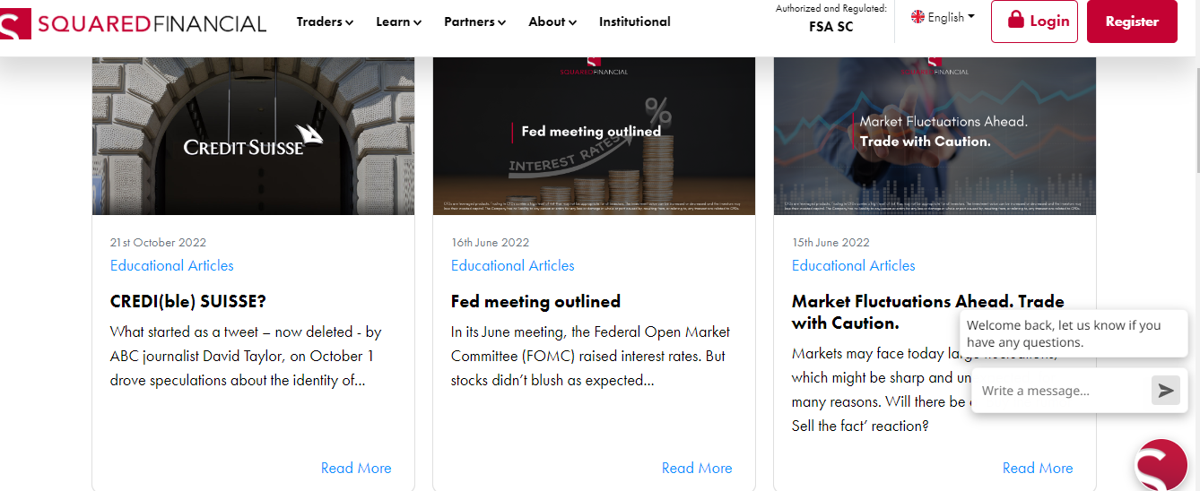 Educational articles at Squared Financial