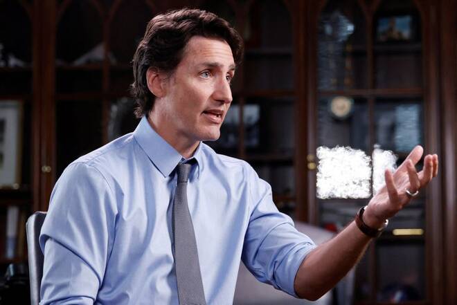 Canada's Prime Minister Justin Trudeau attends an interview in Ottawa