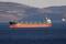 A bulk carrier lies at anchor in Nakhodka Bay
