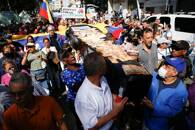 Venezuelan teachers and health workers protest for better salaries, in Caracas