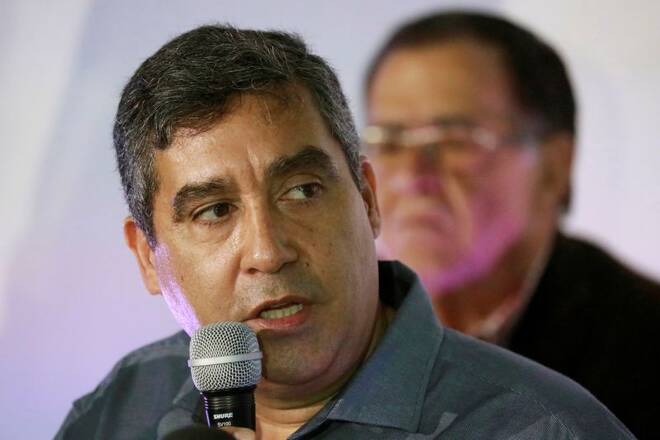 Former Venezuela's Interior and Justice Minister and intelligence service head Miguel Rodriguez Torres talks to the media during a news conference in Caracas