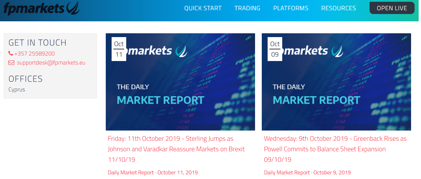 FP Markets’ daily market breakdowns