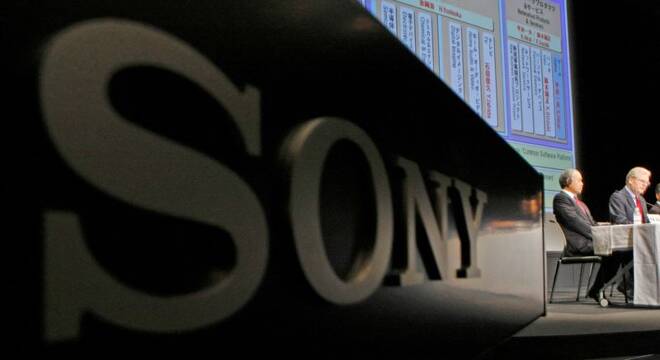 Sony Corp logo at company headquarters in Tokyo