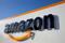 The logo of Amazon is seen at the company logistics centre in Boves