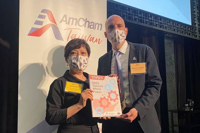 AmCham Taiwan Vice Chairperson Andrea Wu and President Andrew Wylegala in Taipei