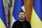 Ukrainian President Zelenskiy attends a joint news briefing with Finnish President Niinisto in Kyiv