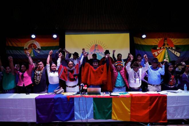 Ecuador's indigenous organization holds a meeting to set a date for protests, in Quito
