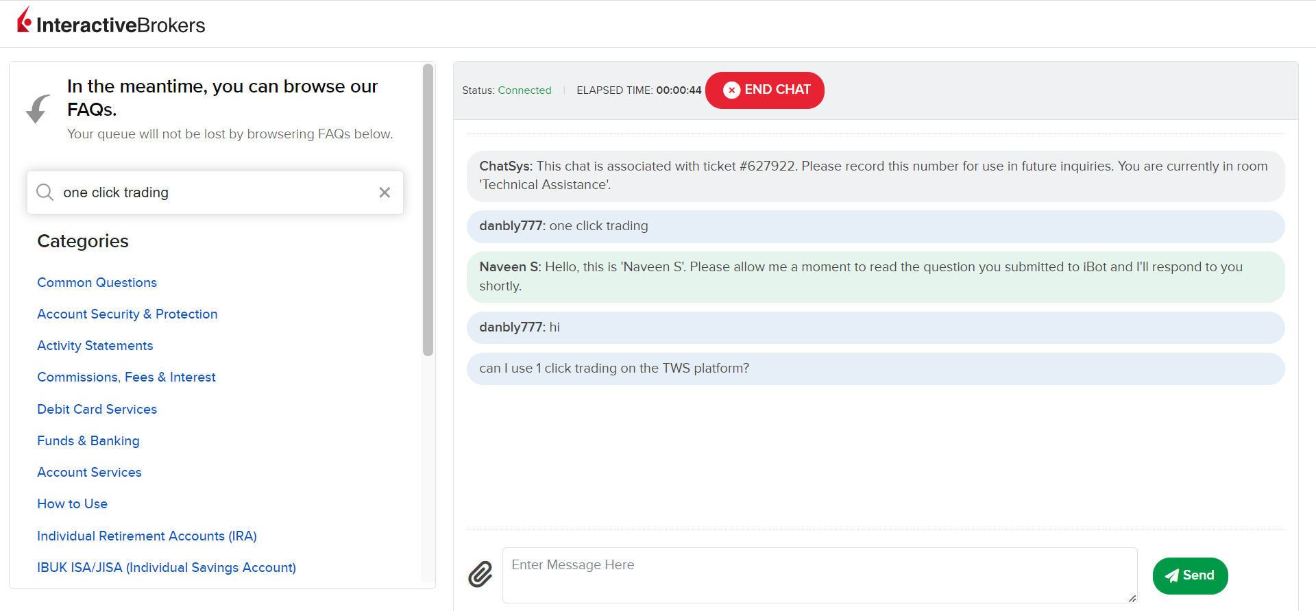 IBKR Chat Support