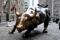 The Charging Bull, or Wall Street Bull, is pictured in the Manhattan borough of New York City
