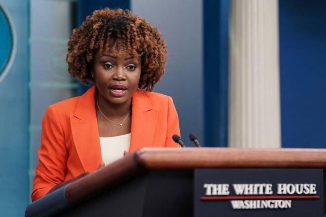 White House Press Secretary Karine Jean-Pierre holds press briefing at the White House in Washington