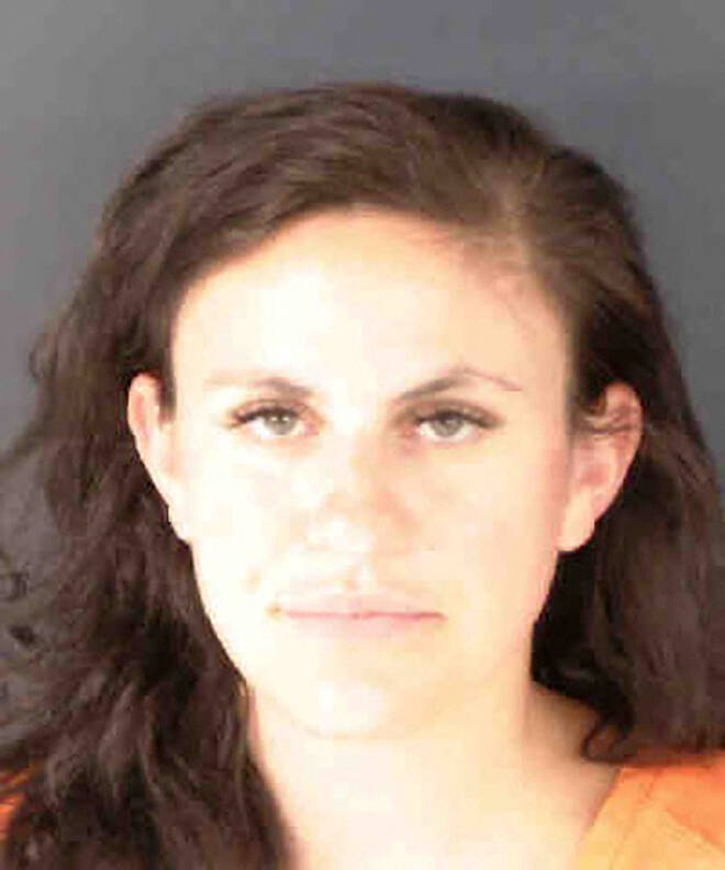 Social media influencer Danielle Miller appears in a booking photograph in Sarasota