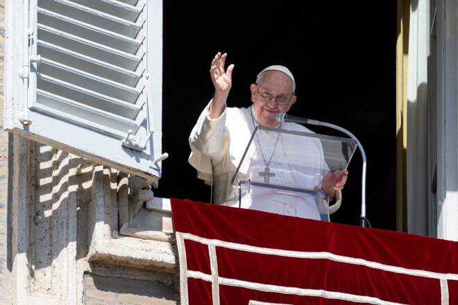 Pope Francis leads Angelus prayer at the Vatican
