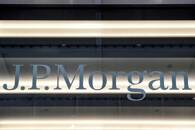 A JPMorgan logo is seen in New York City