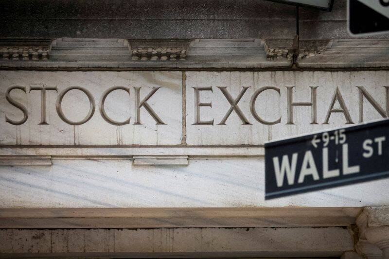 The Wall St entrance to the NYSE is seen in New York