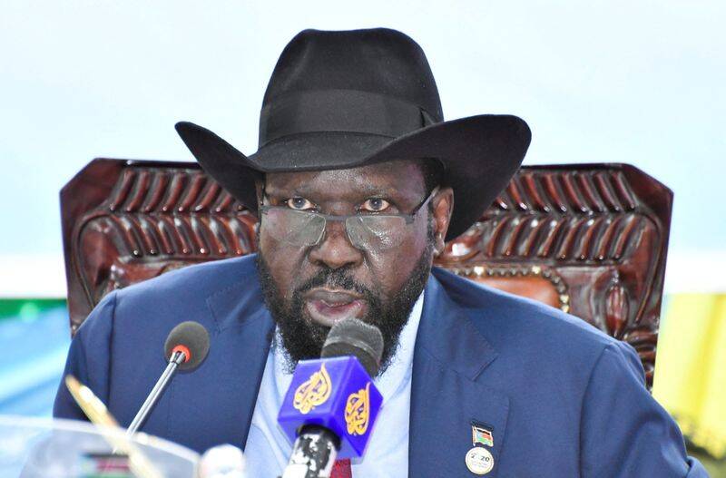 South Sudan's President Salva Kiir addresses the opening session of parliament in Juba