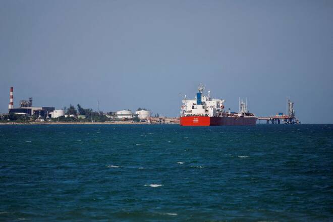 Cuban-flagged tanker Vilma is docked at Matanzas terminal, in Matanzas, Cuba