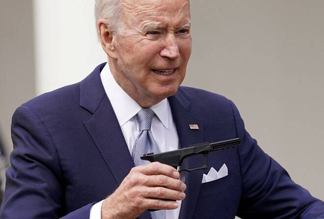 U.S. President Joe Biden holds an event on fighting ghost gun crime at the White House in Washington